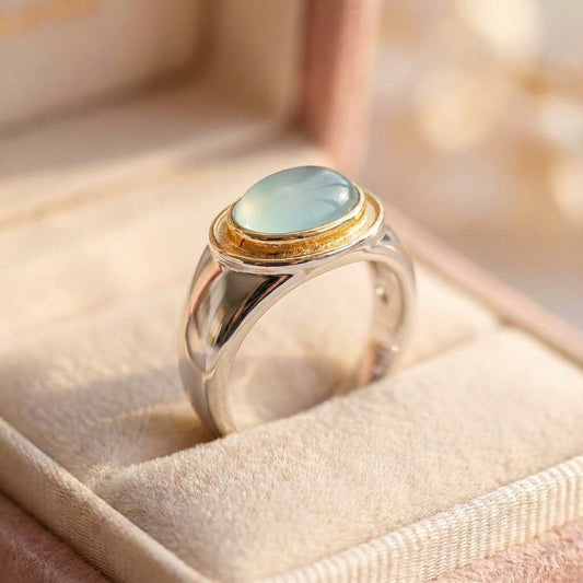 Vintage Green Moonstone Ring