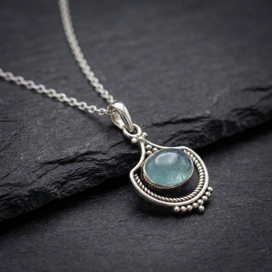 Vintage Green Stone Necklace
