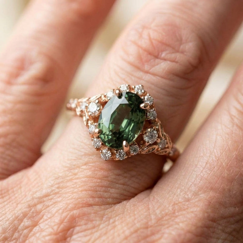 Green Zircon Ring