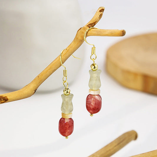 Vintage Jade Tourmaline Earrings