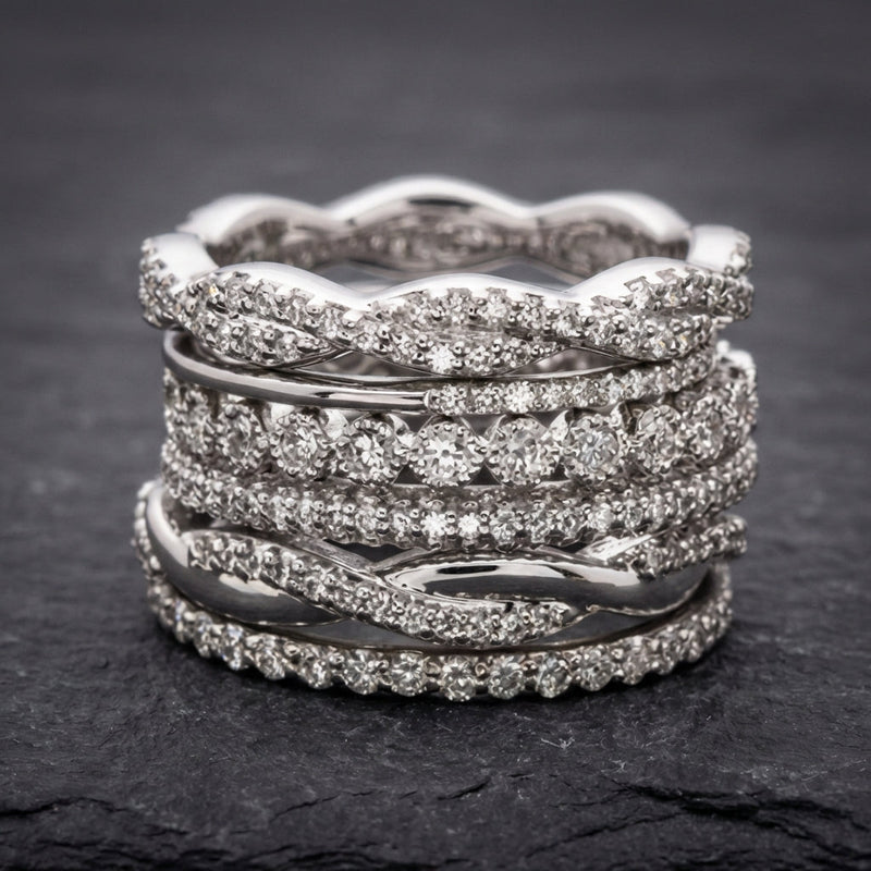 Vintage Layered Zirconia Ring