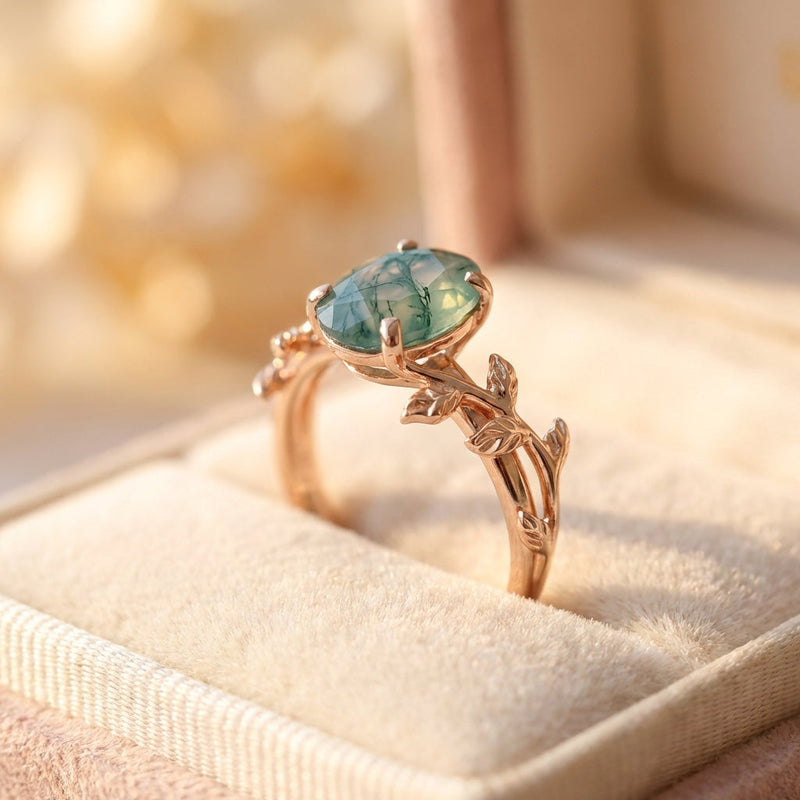 Vintage Moss Agate Ring
