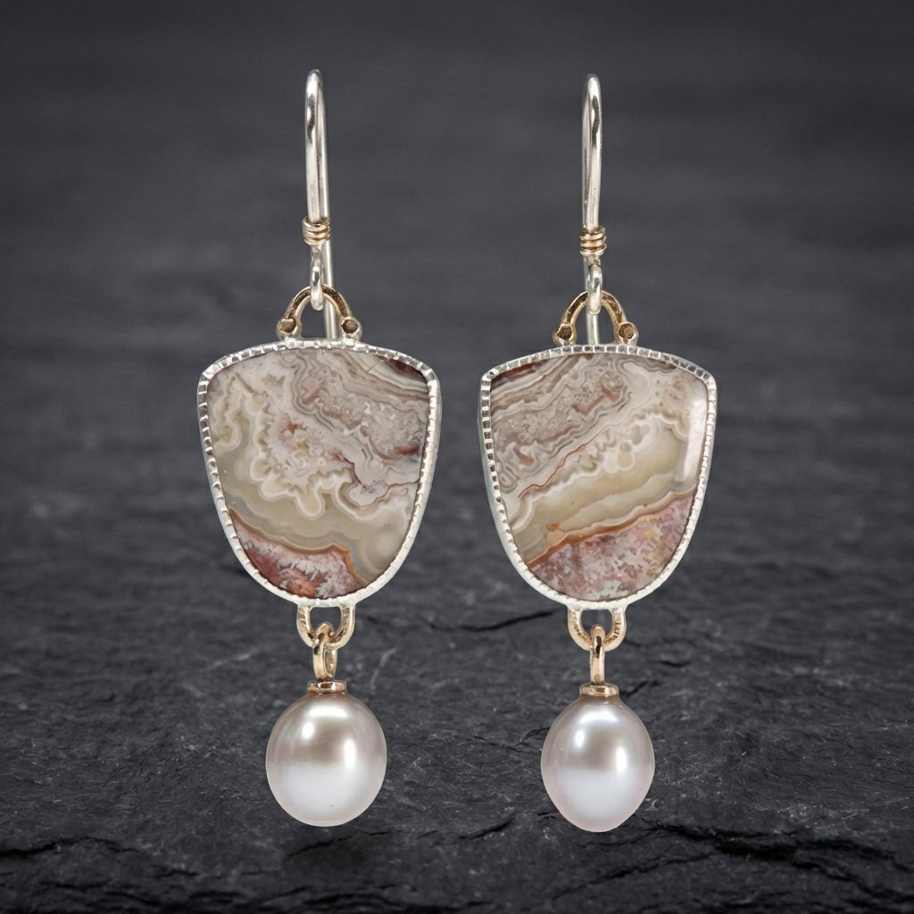 Vintage Natural Stone Pearl Earrings