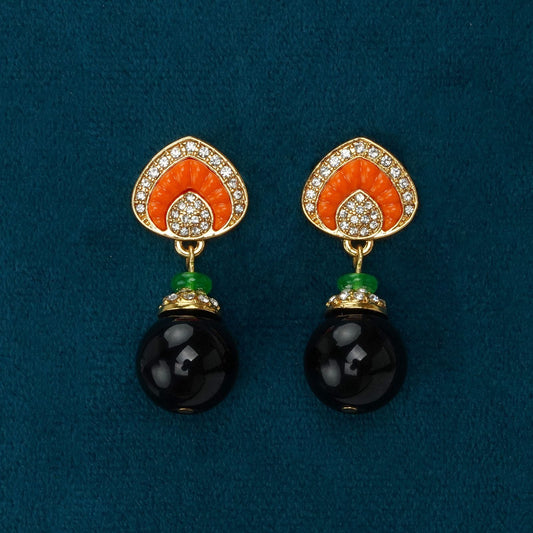 Vintage Onyx Drop Earrings