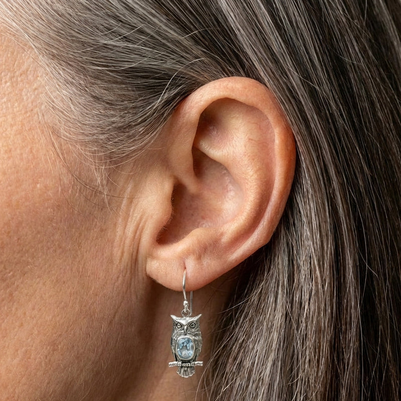 Owl Crystal Earrings