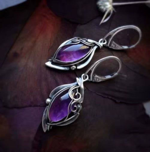 Vintage Purple Stone Dangle