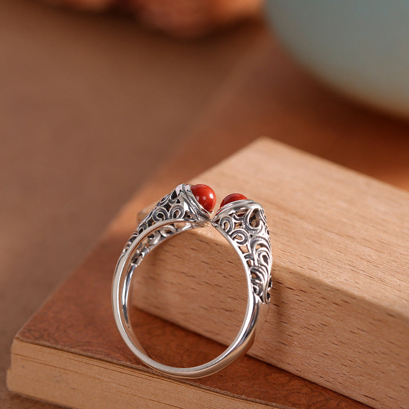 Vintage Red Agate Ring