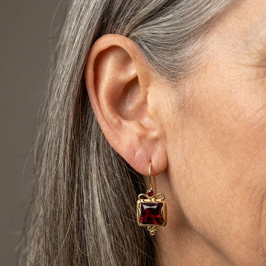 Red Crystal Earrings