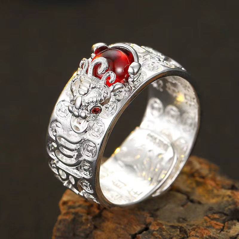 Vintage Red Garnet Ring