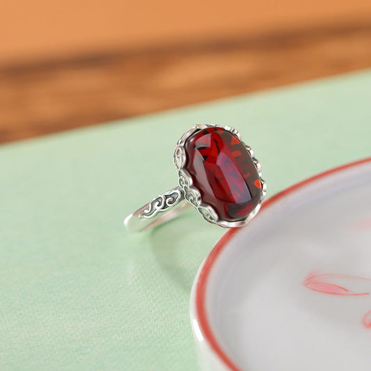 Vintage Red Garnet Ring