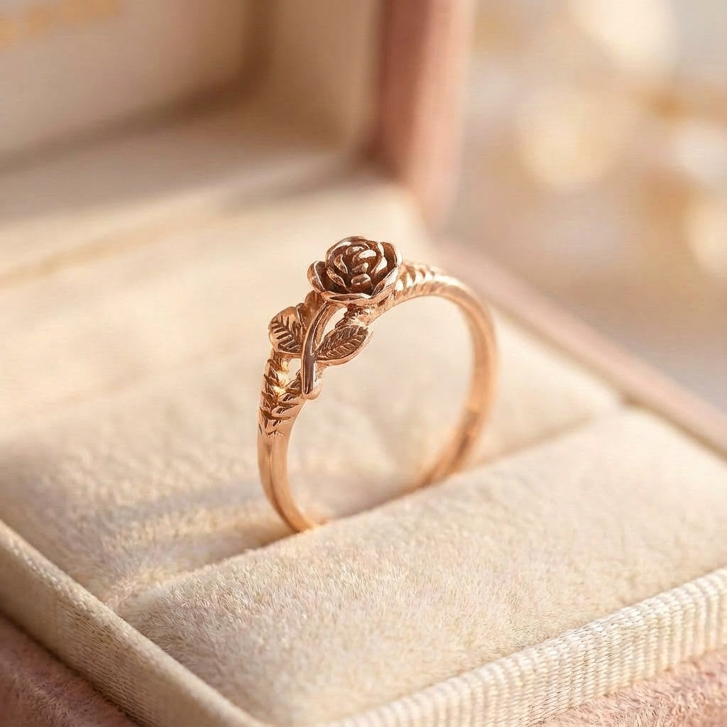 Vintage Rose Blossom Ring