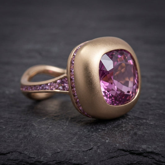 Vintage Rose Pink Gold Ring