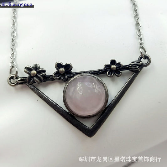 Vintage Rose Quartz Necklace