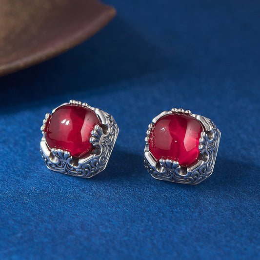 Vintage Ruby Earrings