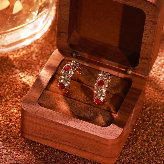 Vintage Ruby Earrings