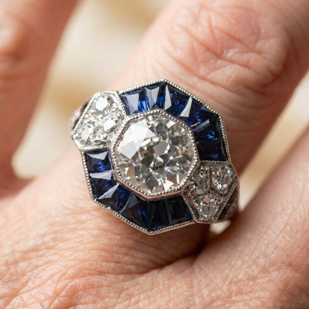 Sapphire Diamond Ring