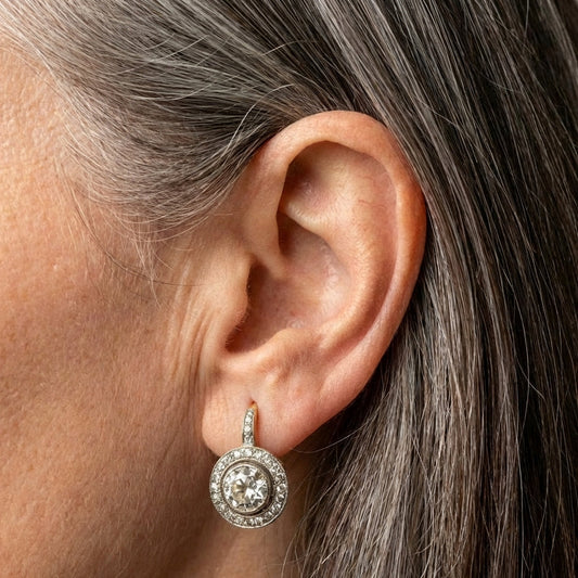 Silver Earrings With Zirconia