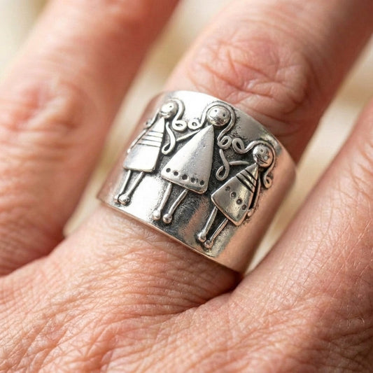 Silver Colored Figure Ring