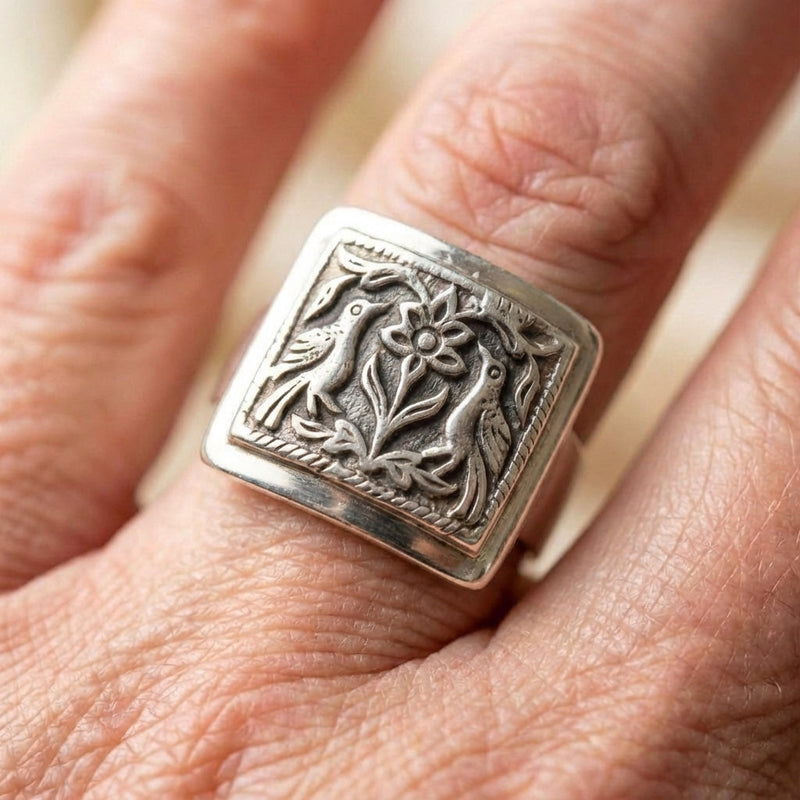 Silver Flower Ring