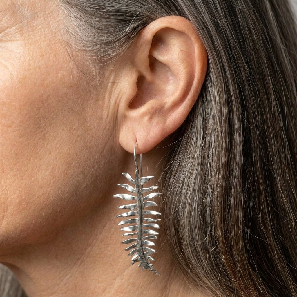 Silver Leaf Earrings