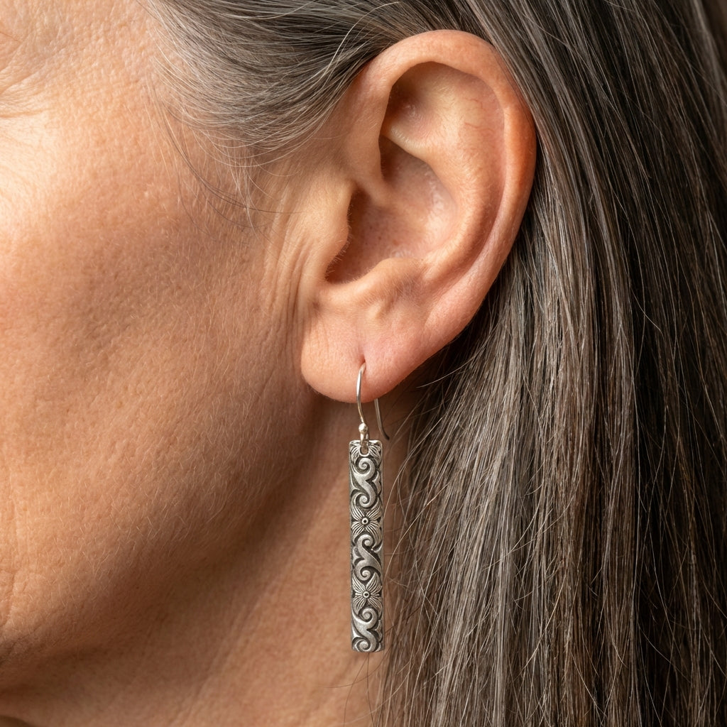 Silver Scroll Earrings