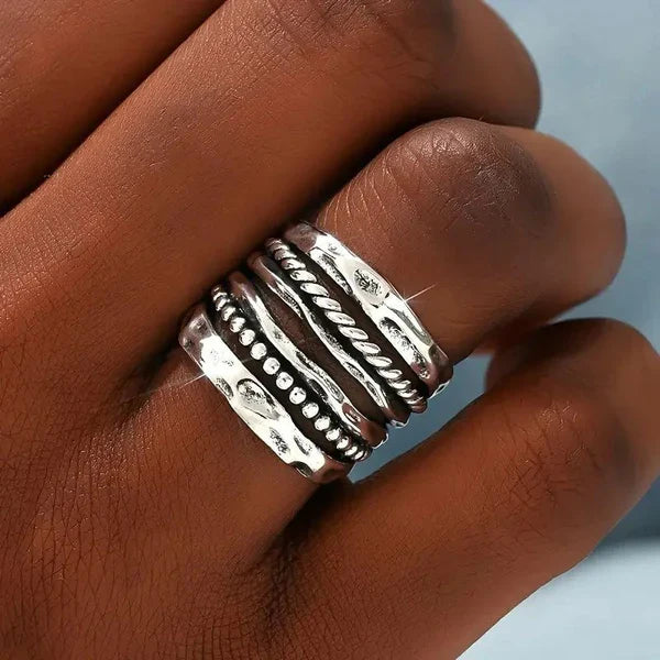 Vintage Silver Stacked Ring