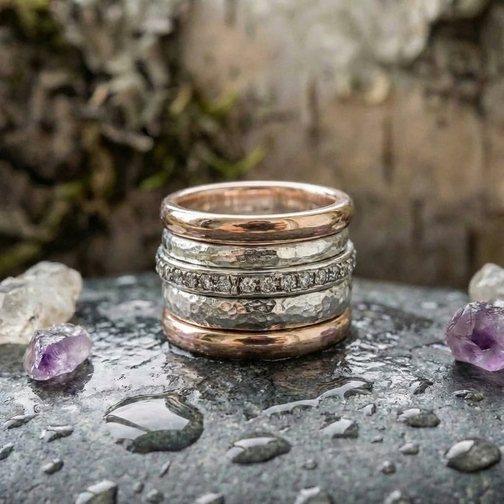 Vintage Silver Stacked Rings