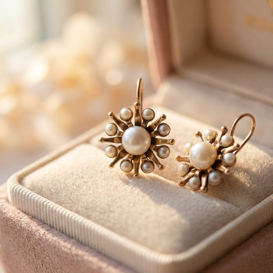 Vintage Starlight Pearl Earrings