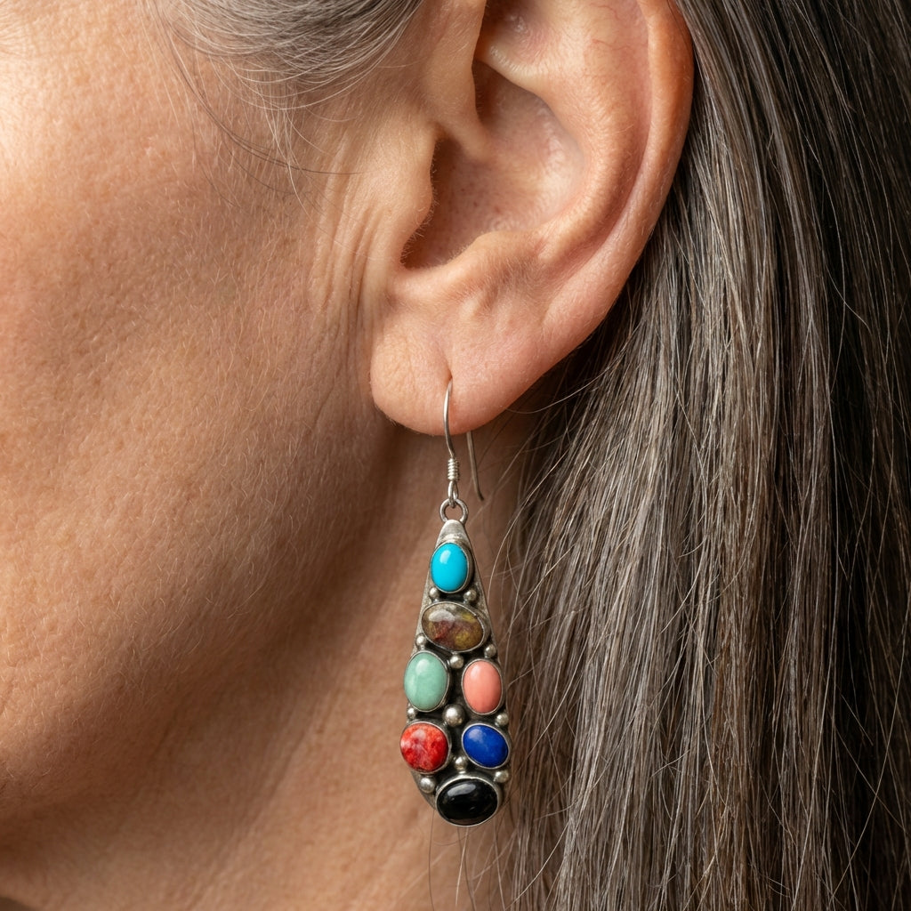 Stone Dangle Earrings