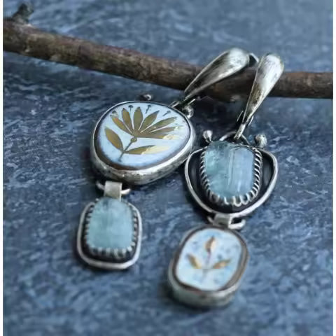 Vintage Stone Earrings