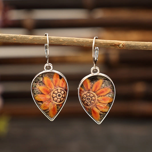 Vintage Sunflower Earrings