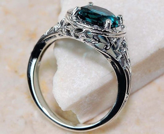 Vintage Teal Stone Ring