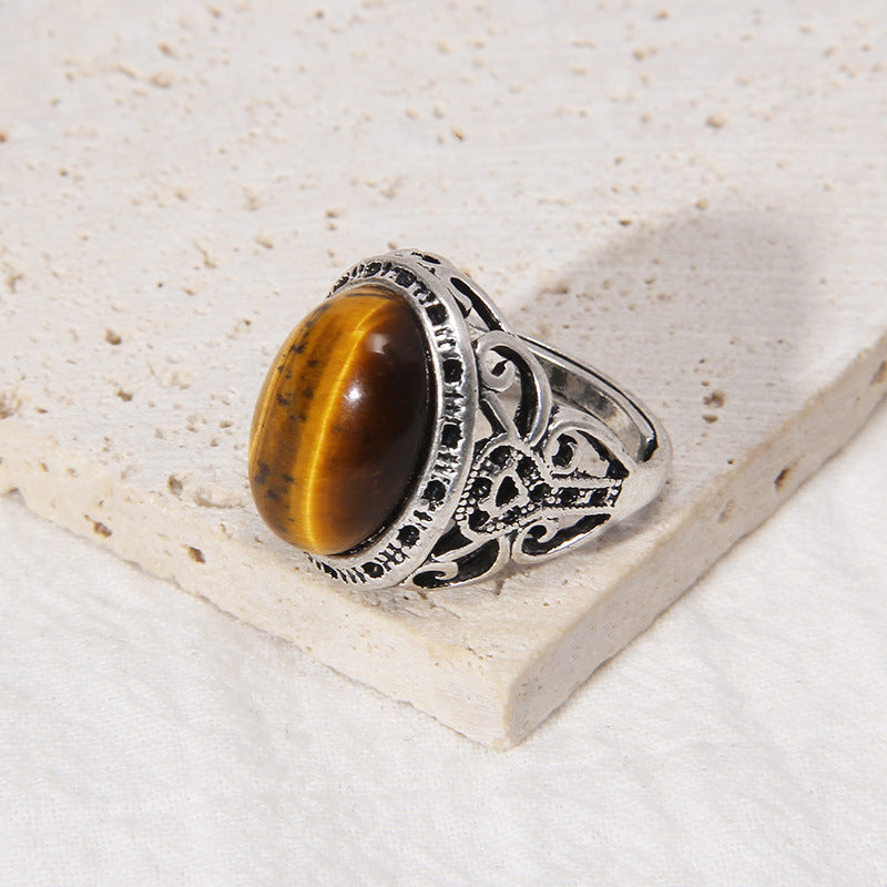 Vintage Tiger'S Eye Ring