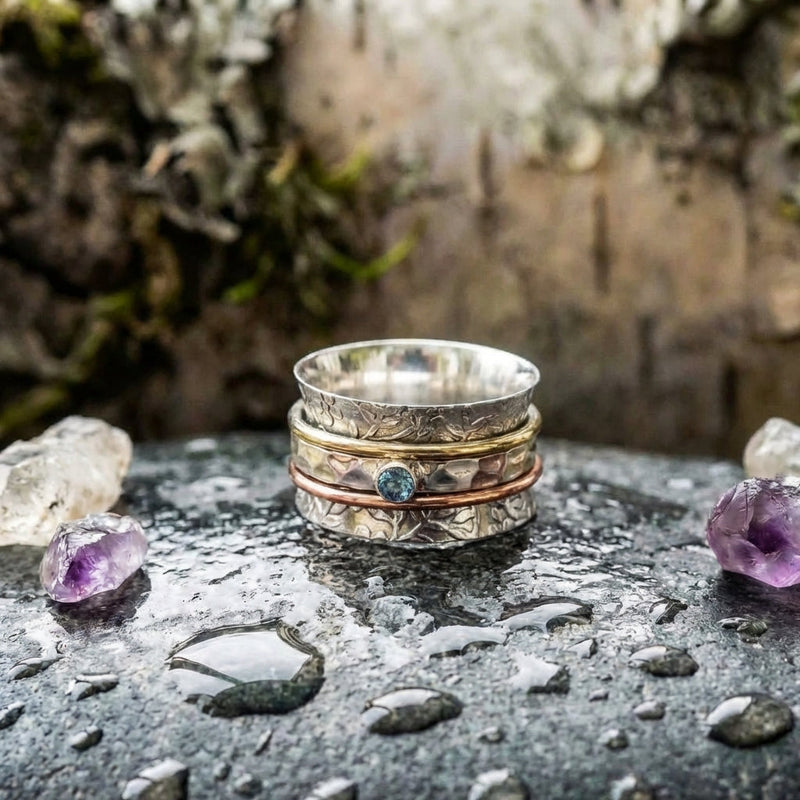 Vintage Topaz Spinner Ring