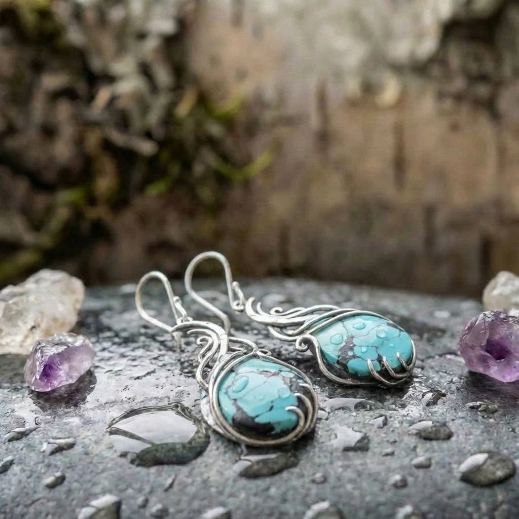 Vintage Turquoise Dangle Earrings