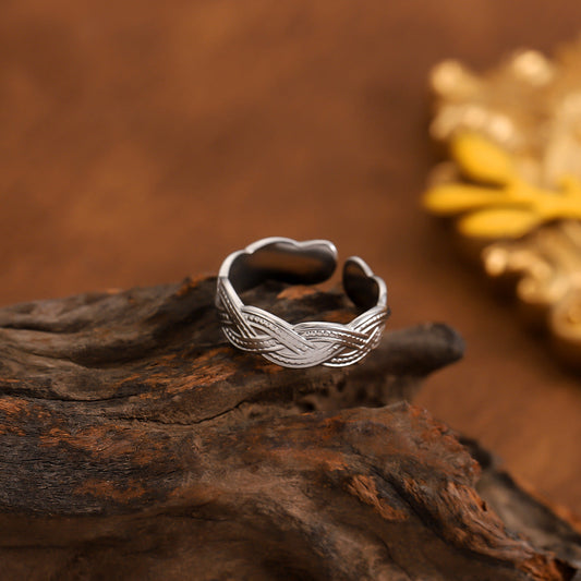 Vintage Twisted Silver Ring