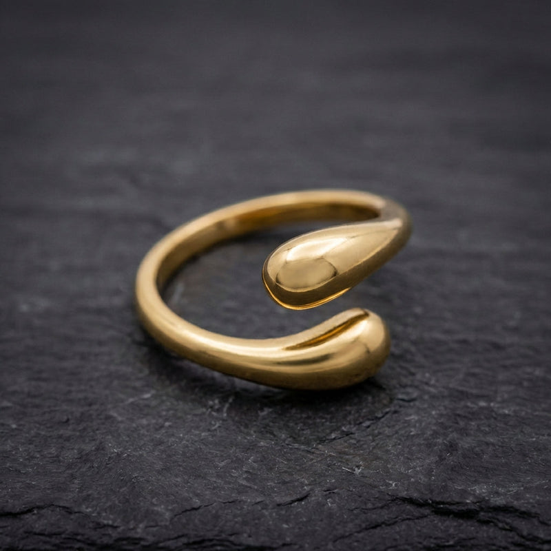 Vintage Waterdrop Knuckle Gold Ring