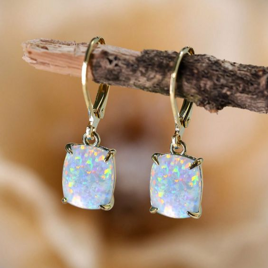 Vintage White Opal Square
