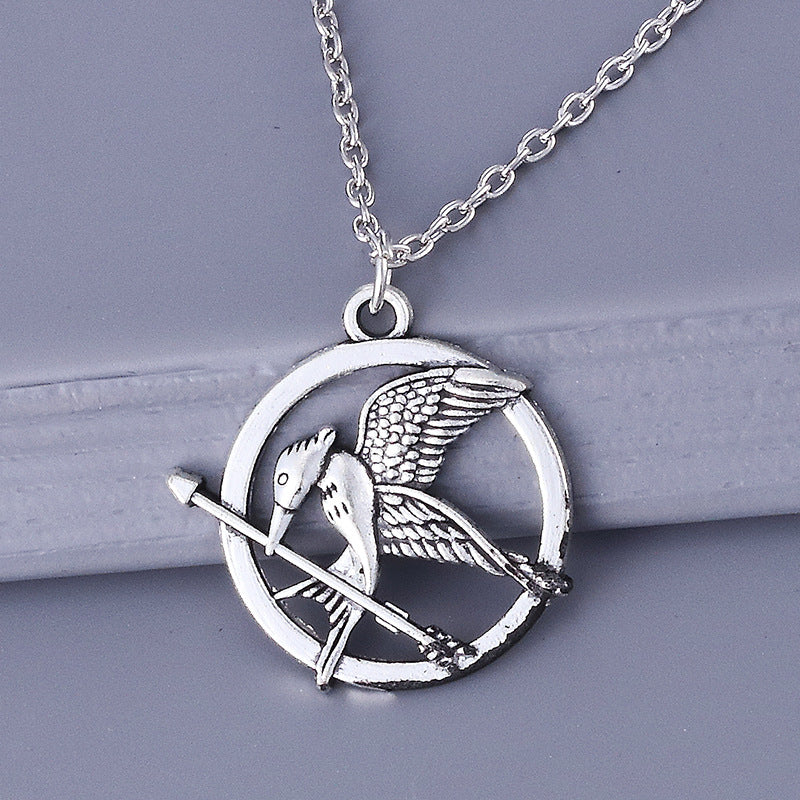 Vintage Winged Bird Necklace