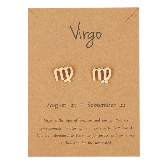 Virgo Zodiac Earrings