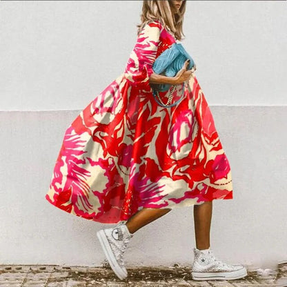 LD Florale midi-jurk