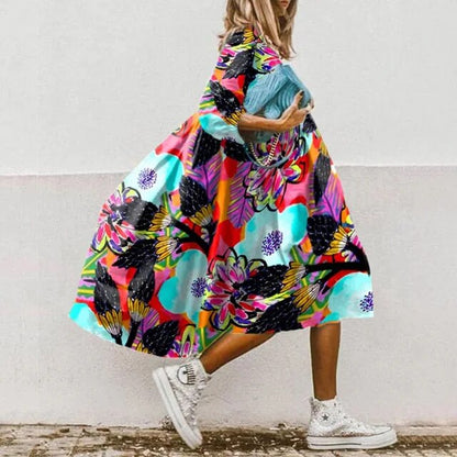 LD Florale midi-jurk