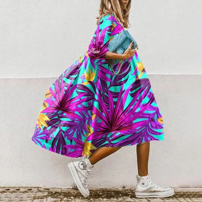 LD Florale midi-jurk