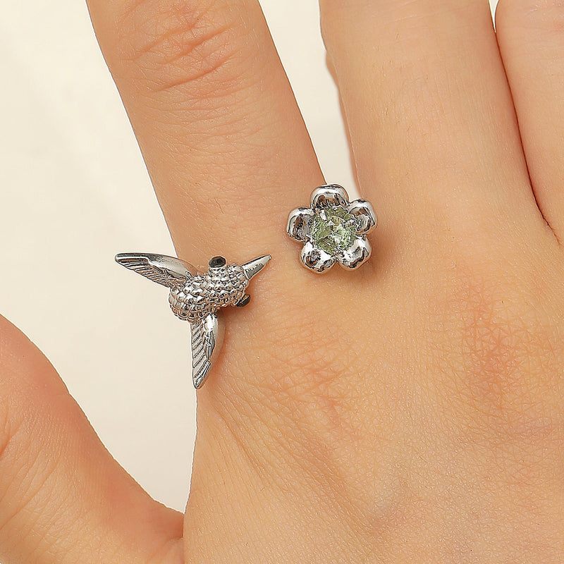 Whimsical Hummingbird Ring