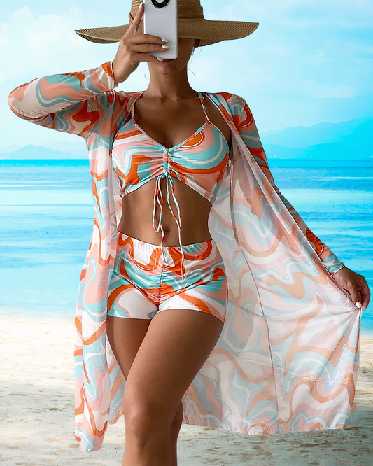 Penélope® | High Waist Cover Up Bikini Set