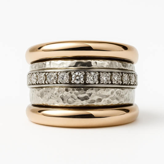 Vintage Layered Thick Gold Ring