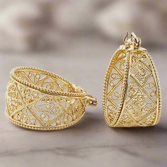 Golden Hoop Earrings