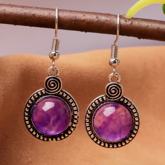 Violet Crystal Earrings