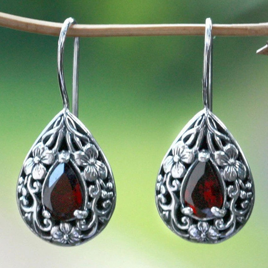 Red Crystal Earrings