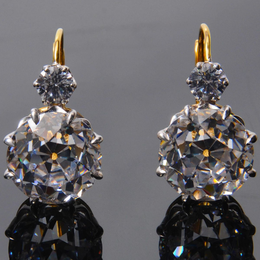 Rounded Dark Glass Earrings